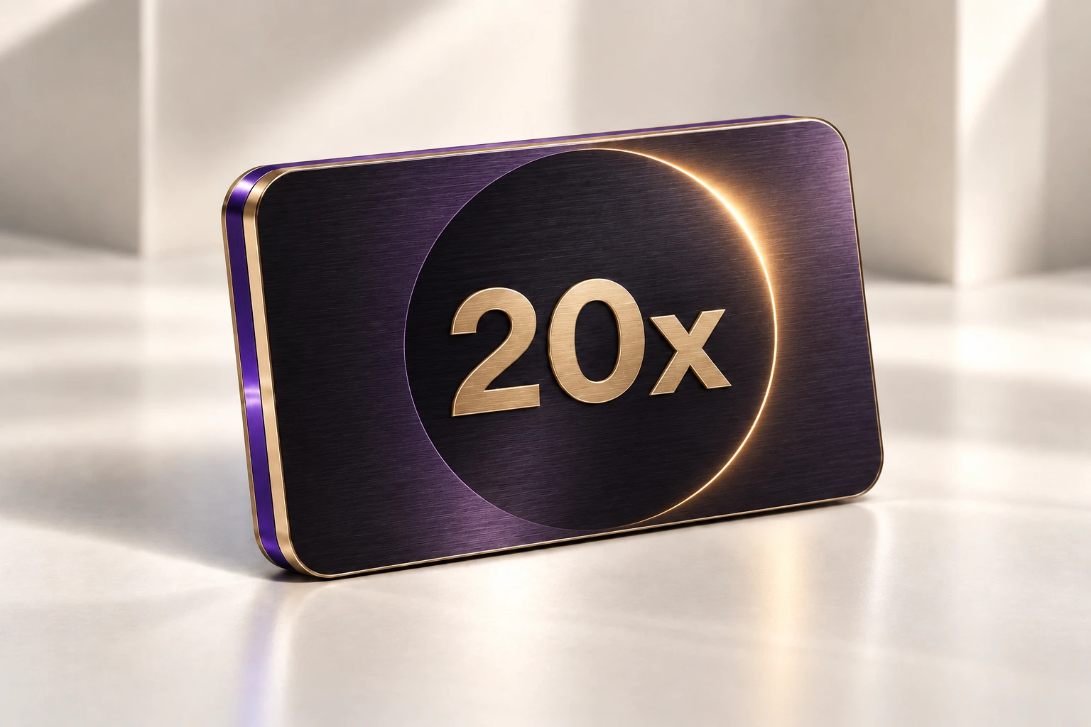 紫黑金属与金色日蚀环的 Pro 20x 订阅卡